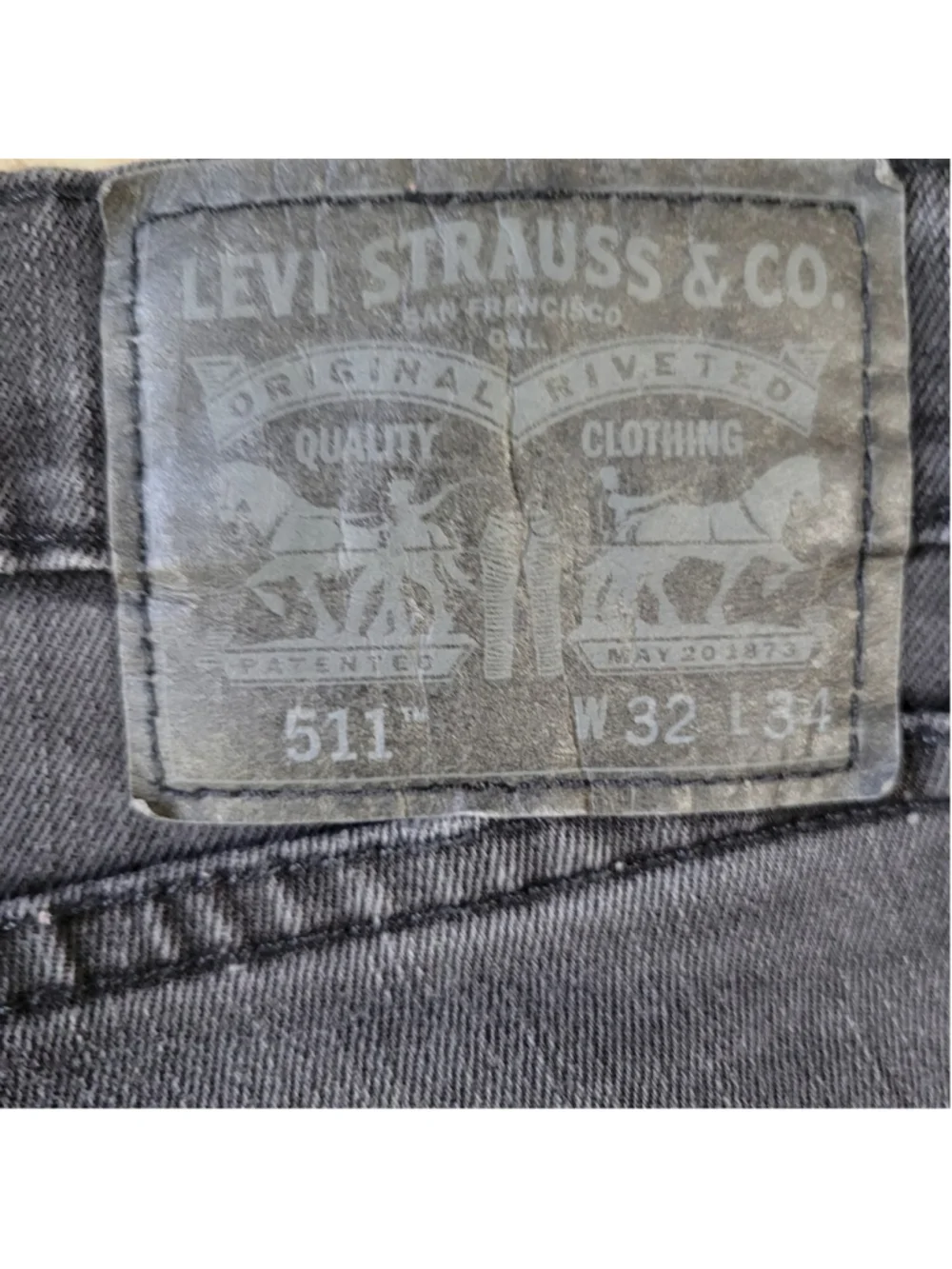 Levi's 511 Slim Straight Black Jeans 32/34 Men's Excellent Condition Pre-owned